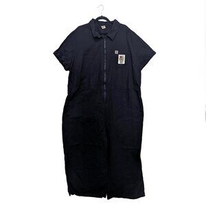 Lucy & Yak Cotton Ragan Jumpsuit with Custom Patch in Black Size 28